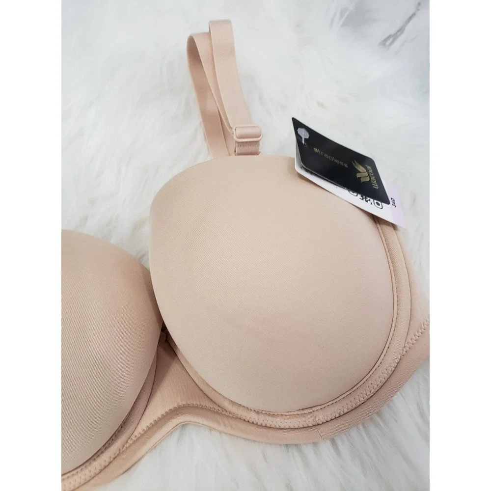 NEW Wacoal Women's Red Carpet Strapless Convertible 854119 Bra Size 34D beige